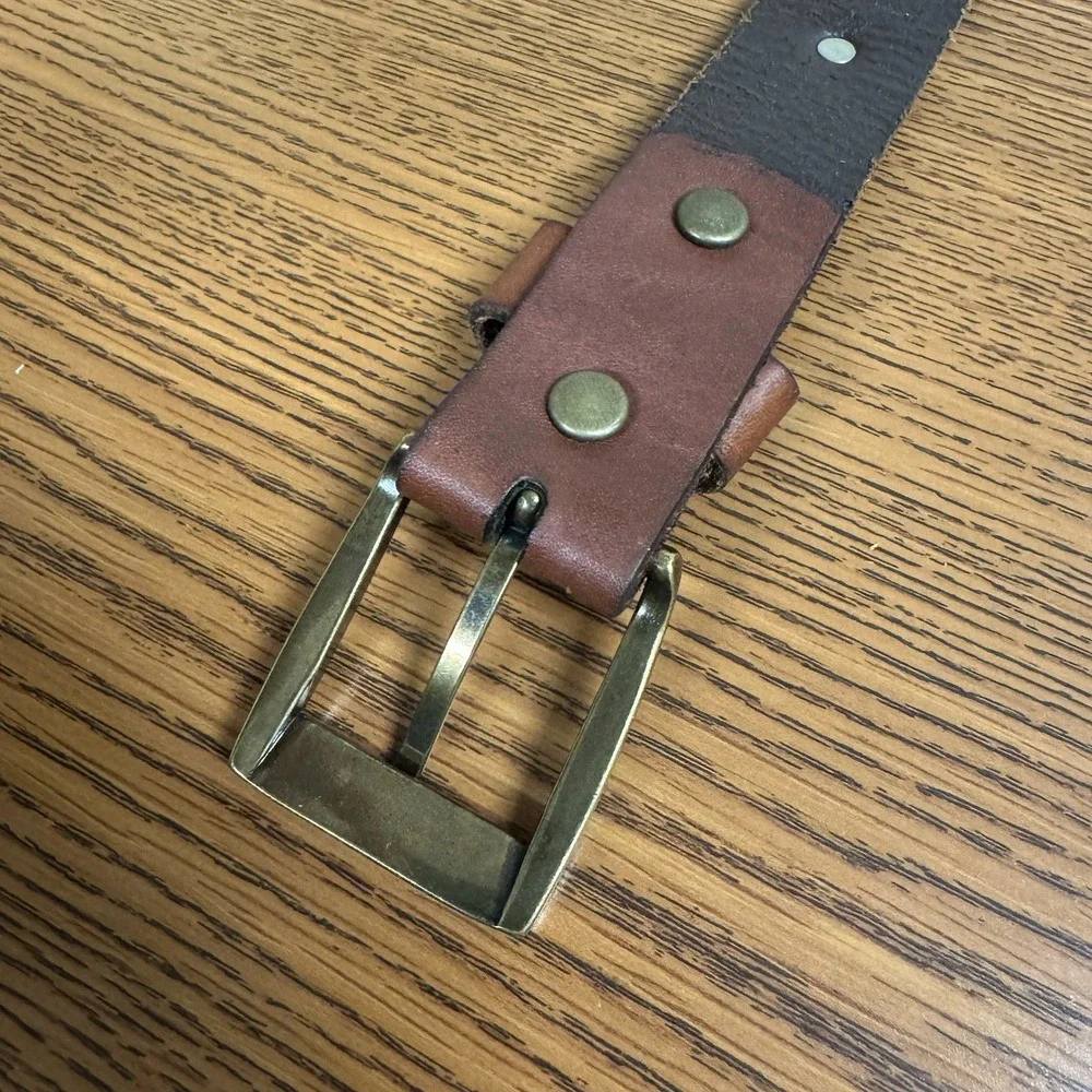 Nocona 12 Gauge Shotgun Shell Brown Leather Belt Size 20 Brass Buckle N4415202 - Picture 6 of 7